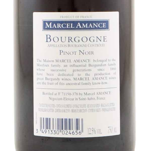 法國 Marcel Amance 勃根地黑皮諾 2023 750ml     France Marcel Amance Burgundy Pinot Noir 2023 750ml
