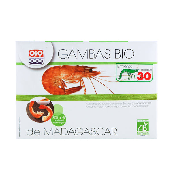 冷凍馬達加斯加有機蝦 30 隻/Frozen Madagascar Organic Shrimp 30pc