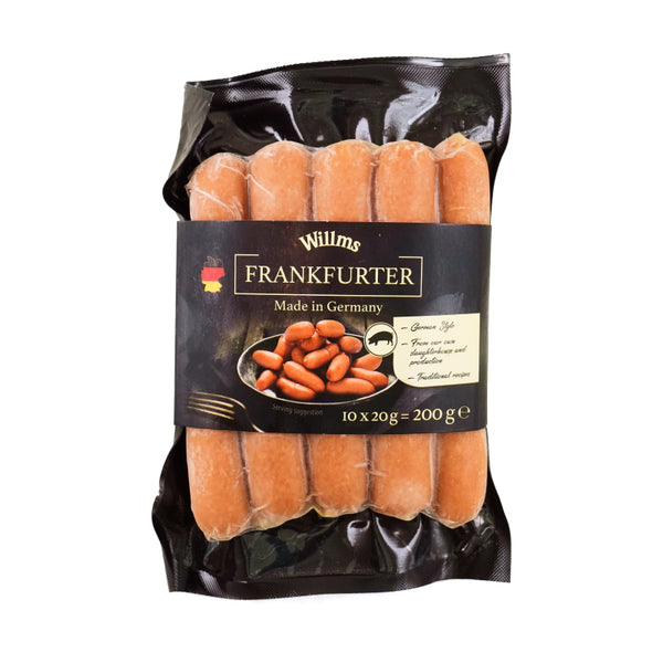 冷凍德國威爾姆斯全熟法蘭克福香腸(10根)/  Frozen Germany Willms Fully Cooked Frankfurter Sausages(10pcs)(200g)