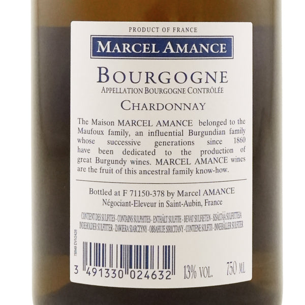 法國 Marcel Amance 勃根地夏多內 2023 750ml  France Marcel Amance Burgundy Chardonnay 2023 750ml